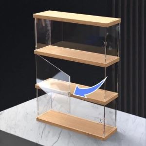 Sacesr Modern Simple Handmade Storage Boxes Layering Clear Door Blind Boxes Storage Bins Dustproof Fashion Beautiful Home Organization 9Q4T2