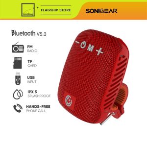 SonicGear Bike Clipz Splash Proof Bluetooth Speaker with Phone Answering