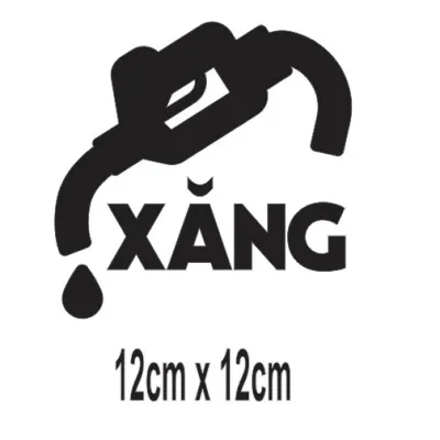 2 Tem phân biệt xăng dầu decal dán nắp bình xăng