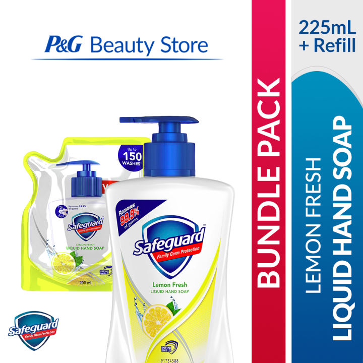 [hand Soap Bundle] Safeguard Lemon Fresh Liquid Hand Soap 225ml 200ml