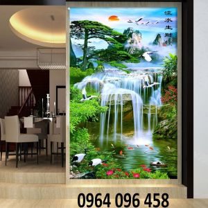Tranh gạch 3d phong cảnh khổ đứng - VXC3