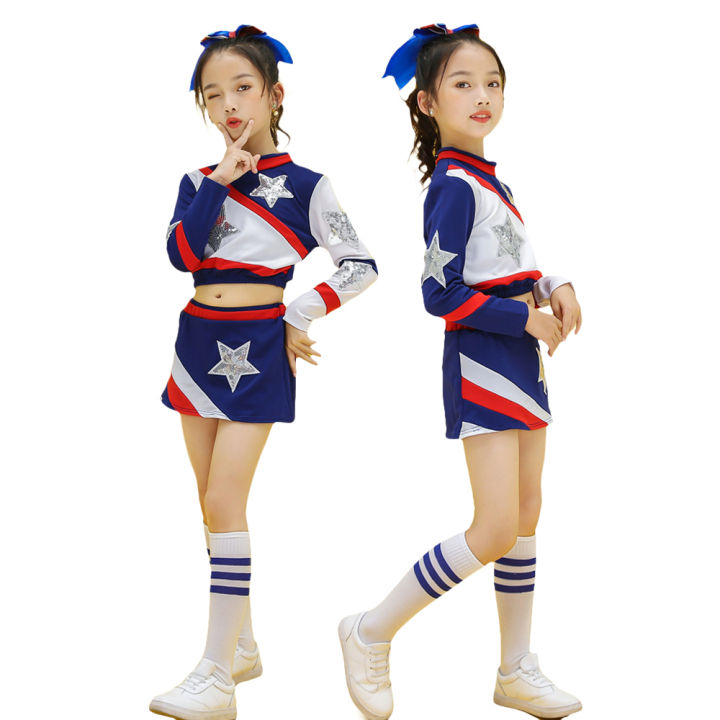Costume Cheerleader Per Bambina LOLANTA: Set Completo Con Top Glitter, Gonna E Pompon – Perfetto Per Halloween E Festa