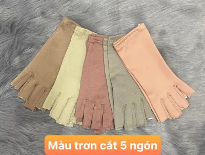 [HCM]5 đôi Găng tay bao tay vải cotton không cắt ngón cắt 2 ngón và cắt 5 ngón nhiều lựa chọn co giãn thoáng mát ảnh thật bảo đảm giao đúng hàng