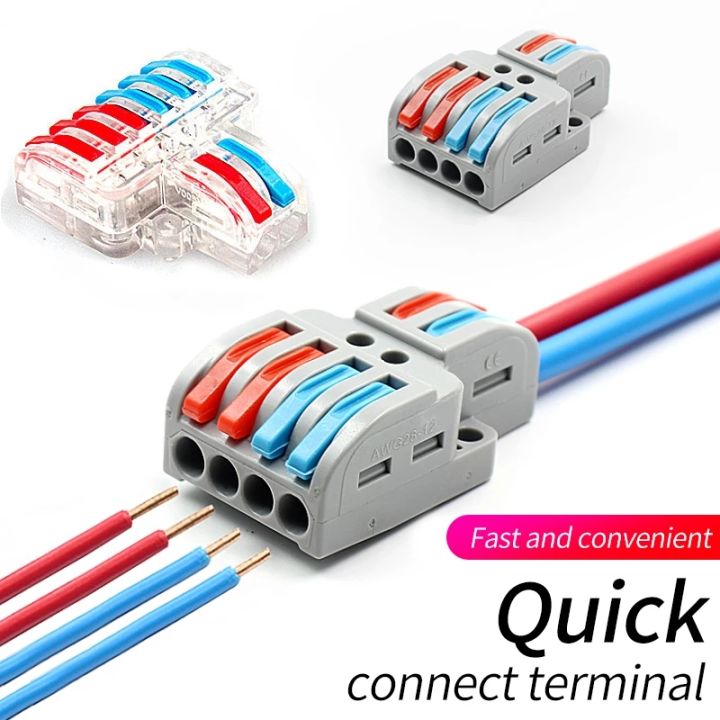 5Pcs Wire Connector Mini Fast Universal Wiring Electrical Cable Wire