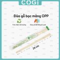 100 Muỗng gỗ, nĩa gỗ, dao gỗ, đũa gỗ dùng 1 lần COGI. 