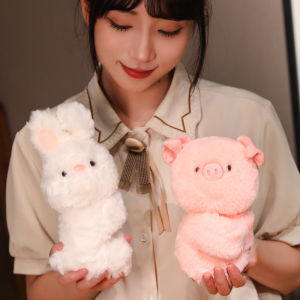 20cm Creative Stuffed Animals Raccoon Fox Husky Cat Monkey Papa Circle Toy Wrapped Around Arm Doll Toys For Kids Birthday Gift