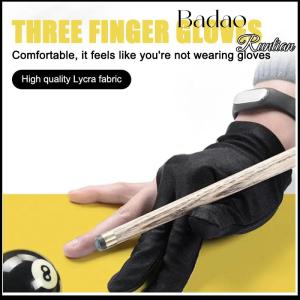 Badao Three Fingers Full-Finger Snooker Pool Cue Billiard Glove For Left Hand Lycra Billiards Gloves