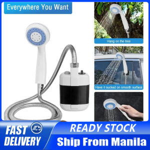 [24 hours delivery] Portable Camping Electric Shower Outdoor USB Rechargeable Shower Head Bathing 3.7V Pump 4.9ft for Beach Swimming Outdoor Traveling Hiking Shower Head With Hose Set