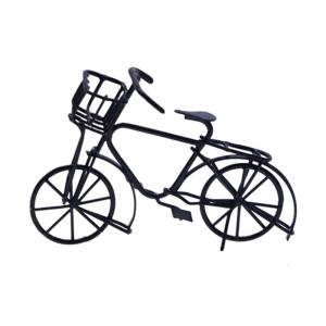 1:12 Scale Dollhouse Bicycles Miniature Black Metal Bike Doll House Supplies Accessories Toy Mini Crafts Furniture