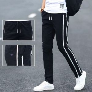 Seluar gaya bergaya korea baru sukan seluar Jogger berjalur lurus untuk lelaki