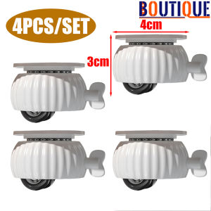 8PCS Adhesive Double Bearing Universal Wheel Universal Swivel Casters Duty Furniture Wheel  for Table Chair Sofa with Brak