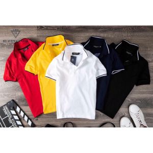 Áo Thun Nam Polo Viền chất vải 100% cotton co dãn 4 chiều vải thun lạnh mịn mát sang trọng PLOVIEN_005