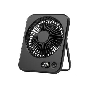 Rechargeable Table Fan Quiet Hanging Design Adjustable Speed LCD Screen Small Size Suitable for Indoor Outdoor Use