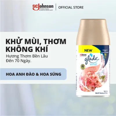 GLADE Lõi Xịt Thơm Phòng Tự Động Hương Hoa Anh Đào Và Hoa Súng 252ml