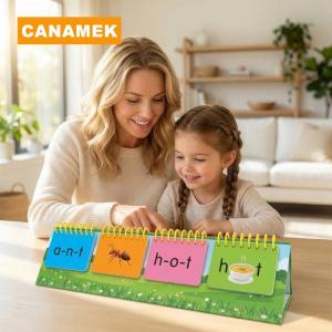【CANAMEK】 Montessori Educational Word Cards 119PCS Table Model for Kids Early Learning Flash Cards Cognitive Toy Set