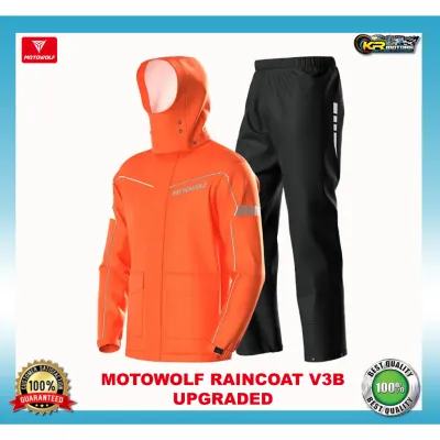 clombing ♬Motowolf Raincoat V3B Rain Coat V4 - Improved Rainwear Jacket Waterproof Windproof with FREEBIE✭