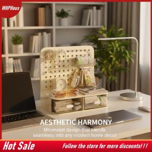 【COD】🔥🔥🔥 Hole Board Storage Rack Dormitory Office Desktop Multi Functional Stationery Drawer Storage Box Non Perforated Organizing Rack