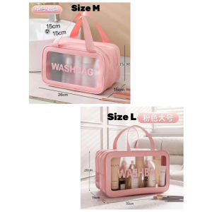 [MALAYSIA READY STOCK] Waterproof Toiletries Bag Travel Organiser Makeup Bag Transparent Cosmetic Pouch