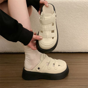 [Free Shipping] WomenS Platform Roman Sandals 2026 Summer New Style Perfect With Dresses Featuring A Perforated Design Versatile For Wearing As Either Closed-Toe Or Open-Toe Sandals