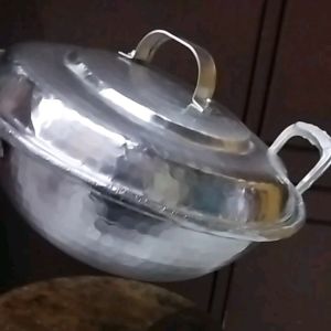 Wajan & Panci Aluminium Tebal Dengan Tutup Diameter 24 Cm Handmade