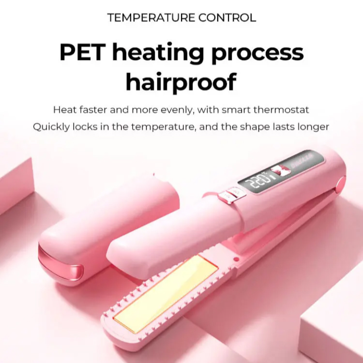 Wireless Charging Splint Small Mini Straight Hair Curling Iron Dual ...