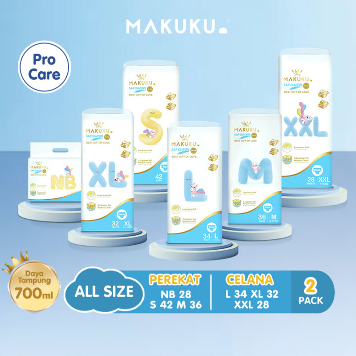 Pants Pampers Procare PACK] MAKUKU SAP DIAPERS PRO CARE TAPE/PANTS