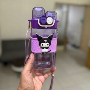 Botol Minum Anak 2 Cara Minum Kapasitas 580ML Motif KUROMI CINNAMONROLL MELODY