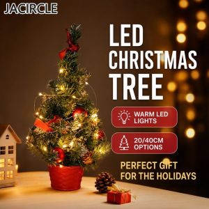 Small Led Desktop Christmas Tree Pre Lit Night Light Ornament New Year Gift Navidad Home Decor