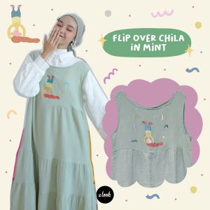 E.Look Embroidered Dress Bordir Wanita Cotton Foam Handmade Loose Flowy Muslim Elegan