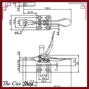 [The Cici Shop] GH-201A Clamp Quick-Release Toggle Clamps Vertical Toggle Clamp Hand Clip Tool