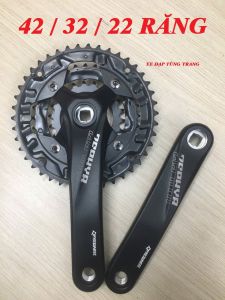 Bộ ĐÙI ĐĨA xe đạp 3 tầng ( 44/36/22T ) (42/32/22T) ProWheel cao cấp Nhôm 6061 . Có thể tháo rời liên kết.