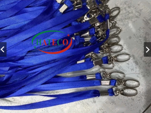 Dây đeo thẻ lụa MÓC SẮT Combo túi 50 Dây đeo thẻ nhân viên HÀNG LOẠI 1