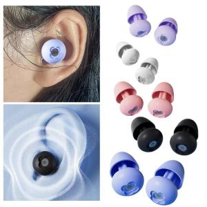 Silicone Noise Cancelling Earplugs for Sleep Surfing Swimming Travel Comfortable Fit for Sensitive Sleepers and Students