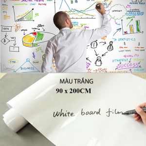 [Tặng Bút 9K] Bảng Dán Tường Học Tập Họp Văn Phòng - Decal Bảng Viết Có Thể Xóa (Chọn Size Và Màu Trắng/xanh)