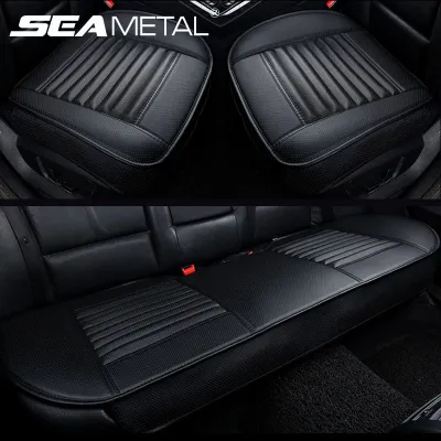 SEAMETAL PU Leather Car Seat Cover Interior Seatcover Anti Slip Seat Protector Mats Seat Cushion Driver Pads 5 Seaters for Toyota VIOS Wigo Honda City