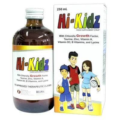 Hi Kidz Vitamins for Kids Pampatangkad Original Syrup with CGF Taurine Lysine Zinc 250ml