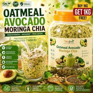 Oatmeal Avocado Moringa Chia Powder - Natural Superfood Drink for Daily Wellness 1KG