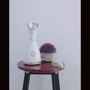 Facial Steamer for Facial Deep Cleaning Moisturize Unclog Pores Face Spa Nano Ionic Humidifier Home Facial Warm Mist Face Steamer with Blackhead Removal Kit Brush Hair Band