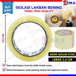 isolasi / selotip bening 24mm x 100 yard t7  Selotip Bening  1 inch 100 Yard Stationery Tape Transparant ISOLASI BENING 1" INCH 24MM X 100Y BODHI TAPE LAKBAN BENING ISOLASI BENING Isolasi Bening 1 inch 100 Yard Solatip Solasi SelotipIsolasi 1 inch x 100