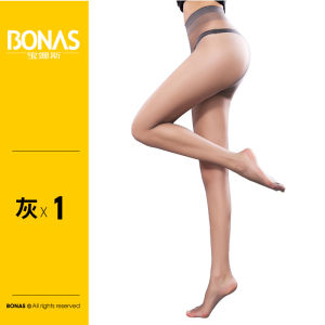 Fatai Womens Seamless T-Crotch Black Silk Stockings Ultra-Thin Pantyhose