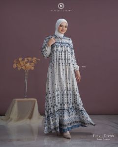 Nadheera Luxury Farva Dress Matt Rayon Simple Anggun Cotton ZH175