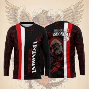 jersey pria kaos HUT RI 80 Kemerdekkan Agustus art 6 printing/sublime 3D terbaru 2025