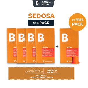 B Coffee Co. Sedosa Latte Nespresso Compatible Coffee Capsules 10 - 4x Packs + 1 Free