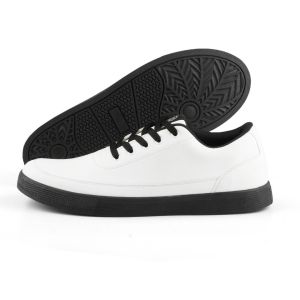 Naz Dedrick Apn 001 Sepatu Putih Polos Pria Sneakers Casual Kets Tali