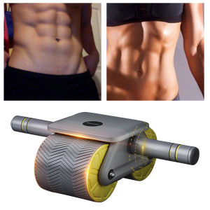 ZYMOON Professional Ab Roller Wheel Exercise Equipment Strength Training Ab Machine Automatic Return Abdominal Wheel for Home Gym Workout Men Women