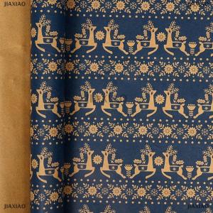 [COD] JIAXIAO Christmas Wrapping Paper Roll Navy Blue Kraft Wrapping Paper Snowflake Xmas Floral Reindeer Design For New Year