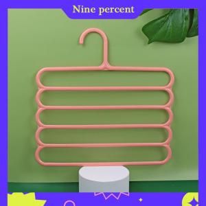 Nine percent Clothes Hangers Trousers Hangers Holders Closet Storage Organizers 5 Layers Pants Towel Scarfs Racks Storage Organization