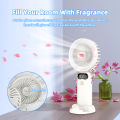 GOOJODOQ 5000mAh Mini Fan Rechargeable Electric Fan Portable LED Display Foldable Electric Fan Hand-Held Fan 6-Speed fan Table fan. 