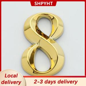 [COD] SHPYHT Local delivery Ship within 24 hours 1pc Height 5cm Golden Home Sticker Address Door Label Gold Modern House Number