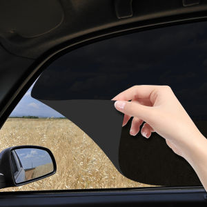 2Pcs Car Sunshade Stickers Static Electrostatic Window Sun-shading Sticker Sun Block Auto Rear Windows Side Blocks Cover Film